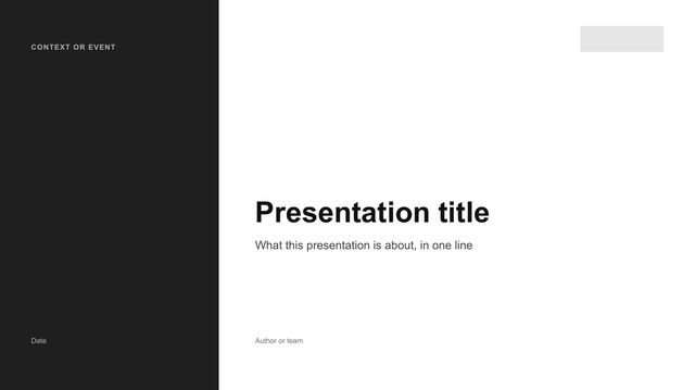 Cover, side band: Dark vertical band on the left third with context and date; title and subtitle on the right.