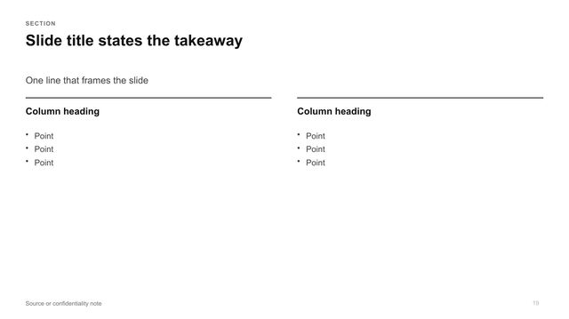 Two columns: Two balanced text columns, each with a heading over a strong rule.