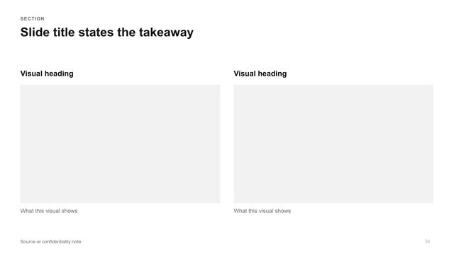 Two visuals: Two frames side by side, each with a heading and a caption.